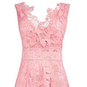 Kimilily Floral Lace V-Neck Cocktail Dress